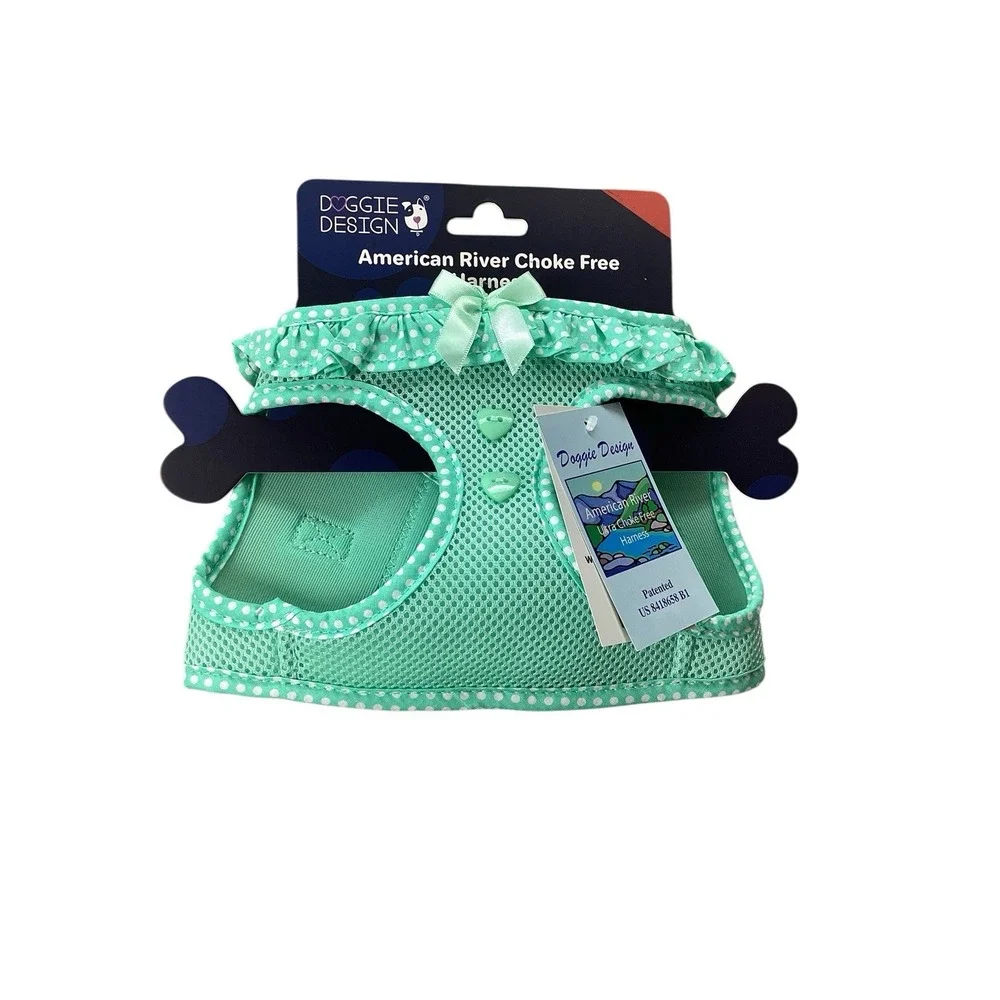 American River |‎ Aqua | Choke-Free | Dog Harness - MED | 16